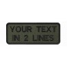 10 X 4 CM Custom Text Printed Embroidery Patch Stripes Badge Iron On Or Velcro