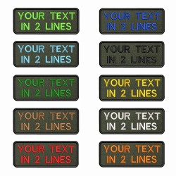 10 X 4 CM Custom Text Printed Embroidery Patch Stripes Badge Iron On Or Velcro