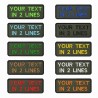 10 X 4 CM Custom Text Printed Embroidery Patch Stripes Badge Iron On Or Velcro