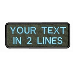 10 X 4 CM Custom Text Printed Embroidery Patch Stripes Badge Iron On Or Velcro