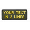 10 X 4 CM Custom Text Printed Embroidery Patch Stripes Badge Iron On Or Velcro