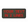 10 X 4 CM Custom Text Printed Embroidery Patch Stripes Badge Iron On Or Velcro