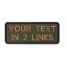 10 X 4 CM Custom Text Printed Embroidery Patch Stripes Badge Iron On Or Velcro