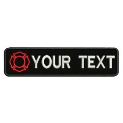 10 CM X 2.5 CM Embroidered Custom Name & Image Patch Badge Iron On Or Hook Loop Velcro