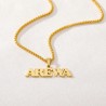 Bead Chain Custom Name & Font Necklace - Personalized Gold or Platinum Color