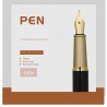 Custom Text Fountain Pen With Exquisite Leather Case