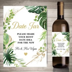 20 Pieces Custom Printed Wine Bottle Labels with Personalized Messages