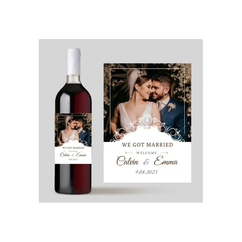 Custom Personalized Wine Labels/Stickers for Special Events - Weddings, Engagements, Birthday Parties etc