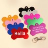 Bone Shaped Custom Alloy Personalized ID Tag for Pets & Animals Collar Accessories