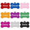 Bone Shaped Custom Alloy Personalized ID Tag for Pets & Animals Collar Accessories