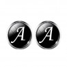 Men's Fashion A-Z Single Alphabet Cufflinks Silver Color Letter Cuff Button for Male Gentleman Shirt Wedding Cuff Links Gifts